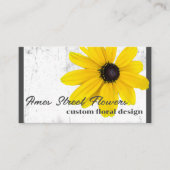 Gelbe und weiße Blume für Floristen oder andere Visitenkarte (Vorderseite)