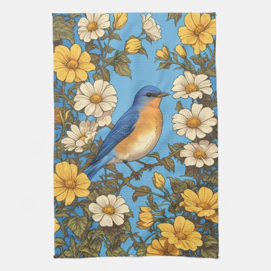 Gelbe und weiße Blume Geschirrtuch (Vertikal)