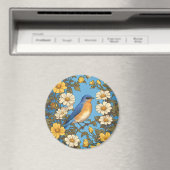 Gelbe und weiße Blume Magnet (In Situ (Geschirrspüler))