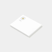 Gelbe und weiße Daisy-Nachhinweise Post-it Klebezettel (angewinkelt)