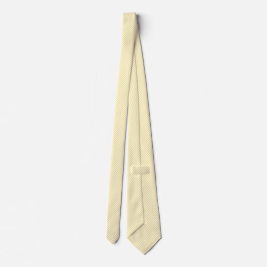 Gelbe und weiße Diagonalstreifen Necktie Krawatte (Rückseite)