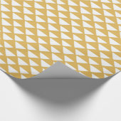 Gelbe und weiße Dreiecke Geschenkpapier (Ecke)