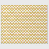 Gelbe und weiße Dreiecke Geschenkpapier (Flach)