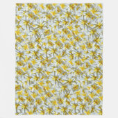 Gelbe und weiße Frangipani-Cluster, Fleecedecke (Vorderseite)