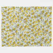 Gelbe und weiße Frangipani-Cluster, Fleecedecke (Vorderseite (Horizontal))