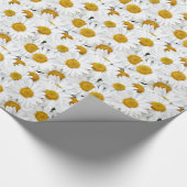 Gelbe und weiße Gänseblümchen Geschenkpapier (Ecke)