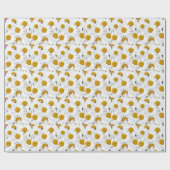 Gelbe und weiße Gänseblümchen Geschenkpapier (Flach)