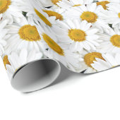 Gelbe und weiße Gänseblümchen Geschenkpapier (Rolleneckpunkt)