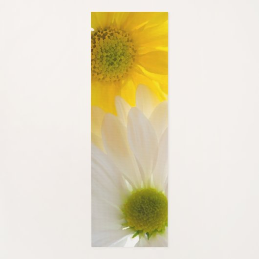 Gelbe und weiße Gänseblümchen Yogamatte (Vorderseite)