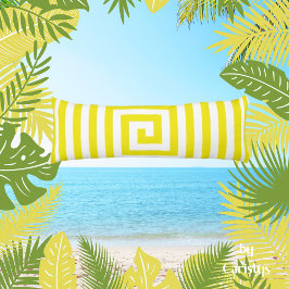 Gelbe und weiße Geometrien Solid Reverse Seitenschläferkissen