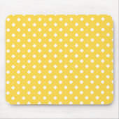 Gelbe und weiße Gingham-Karomusematte Mousepad (Vorne)