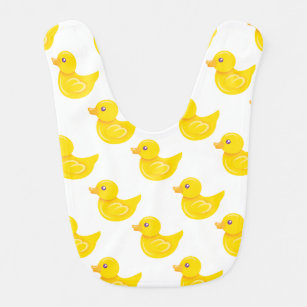 Gelbe und weiße Gummiente, Ducky Babylätzchen