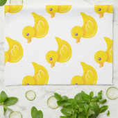 Gelbe und weiße Gummiente, Ducky Handtuch (Gefaltet)