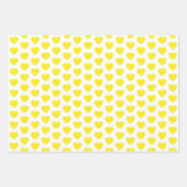 Gelbe und weiße Herzen Geschenkpapier Set (Vorderseite 3)