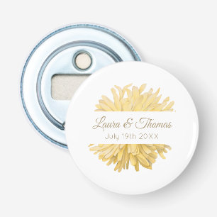 Gelbe und weiße Hochzeit Flaschenöffner
