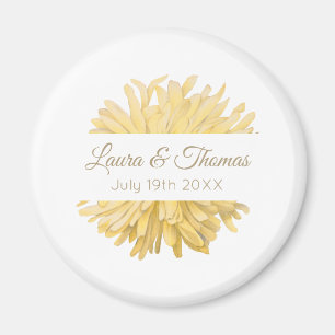 Gelbe und weiße Hochzeit Magnet