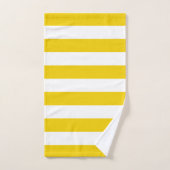 Gelbe und weiße horizontale Streifen Badhandtuch Set (Handtuch)