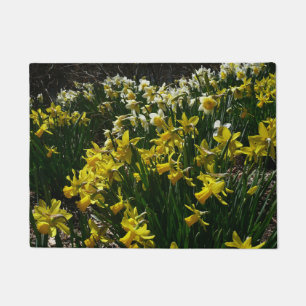 Gelbe und weiße Kleidung Frühlingsblumen Fußmatte