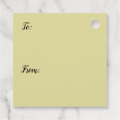 Gelbe und weiße Kleidung Frühlingsblumen Geschenkanhänger (Rückseite)