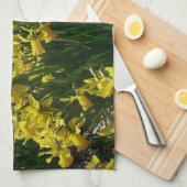 Gelbe und weiße Kleidung Frühlingsblumen Geschirrtuch (Viertel Falte)