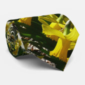 Gelbe und weiße Kleidung Frühlingsblumen Krawatte (Gerollt)