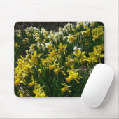Gelbe und weiße Kleidung Frühlingsblumen Mousepad (Mit Mouse)