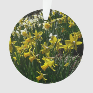 Gelbe und weiße Kleidung Frühlingsblumen Ornament
