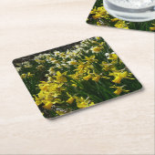 Gelbe und weiße Kleidung Frühlingsblumen Rechteckiger Pappuntersetzer (angewinkelt)