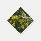 Gelbe und weiße Kleidung Frühlingsblumen Serviette (Ecke)