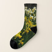 Gelbe und weiße Kleidung Frühlingsblumen Socken (Links - Außen)