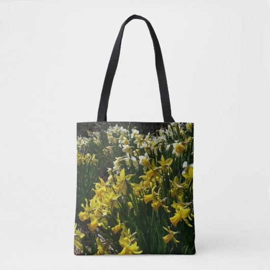 Gelbe und weiße Kleidung Frühlingsblumen Tasche (Vorderseite)