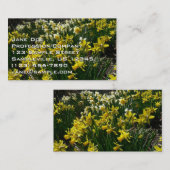 Gelbe und weiße Kleidung Frühlingsblumen Visitenkarte (Vorne/Hinten)