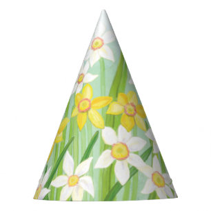 Gelbe und weiße Kleidung im Frühling Partyhütchen