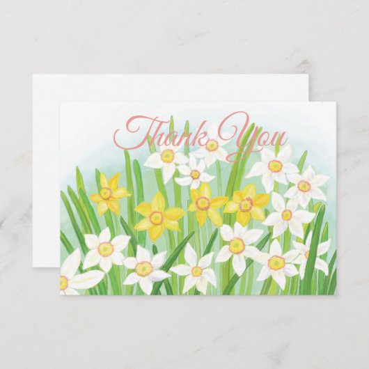 Gelbe und weiße Kleidungsstücke Dankeskarte (Vorne/Hinten)