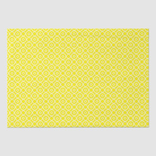 Gelbe und weiße Kreise Seidenpapier