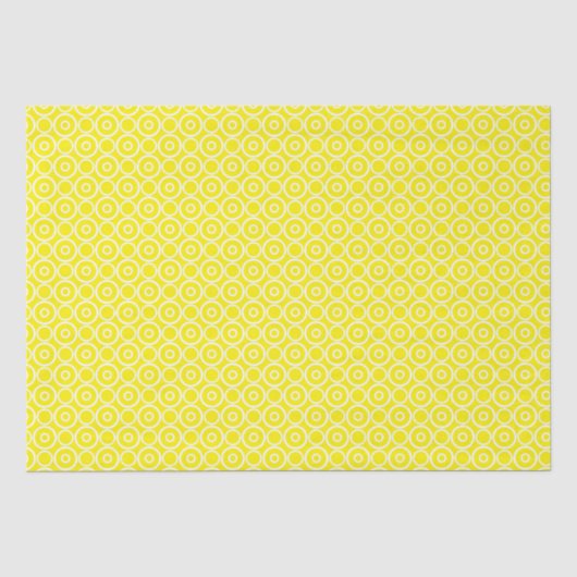 Gelbe und weiße Kreise Seidenpapier (Vorderseite)