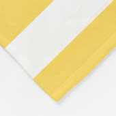 Gelbe und weiße Liegestühle Streifen Fleecedecke (Ecke)
