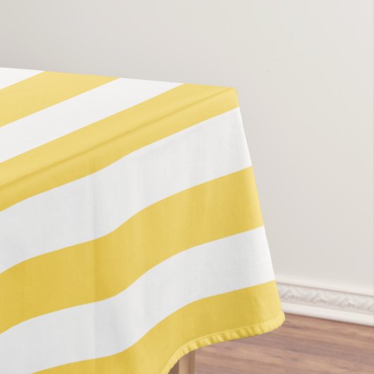 Gelbe und weiße Liegestühle Streifen Tischdecke (Beispiel)