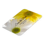 Gelbe und weiße Milchmädchen Hochzeit retten das D Magnet (Linke Seite)