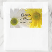 Gelbe und weiße Milchmädchen Hochzeiten von Umschl Rechteckiger Aufkleber (Tasche)