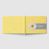 Gelbe und weiße Polka Dots Hochzeitengängerbuch Gästebuch (Voll)