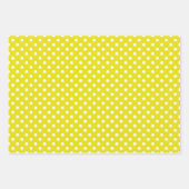 Gelbe und weiße Polka-DotStreifen Geschenkpapier Set (Vorderseite)