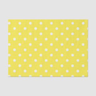 Gelbe und weiße Polka-Punkte Seidenpapier