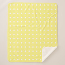 Gelbe und weiße Polka-Punkte Sherpadecke