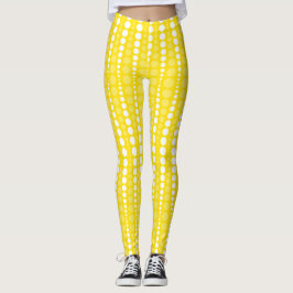 Gelbe und weiße Punkte-Leggings Leggings