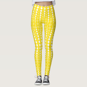 Gelbe und weiße Punkte-Leggings Leggings