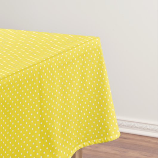 Gelbe und weiße Punkte Tischdecke (Beispiel)
