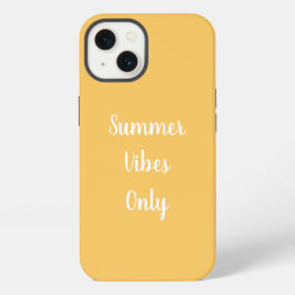 Gelbe und weiße Sommervibes nur Typografie iPhone 13 Hülle