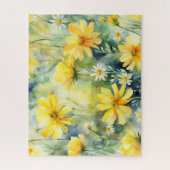 Gelbe und weiße Sonnenblumen Puzzle (Vertikal)