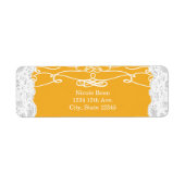 Gelbe und weiße Spitzen Elegante Hochzeitadressen- (Vorne)